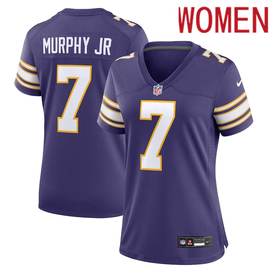 Women Minnesota Vikings 7 Byron Murphy Jr. Nike Purple Classic Player Game NFL Jersey
